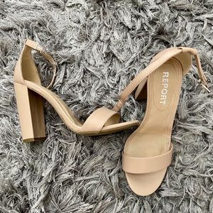 Nude Block Platform Sandals